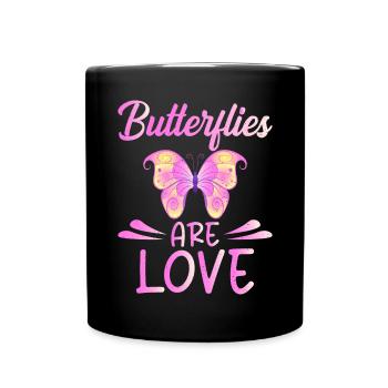 Butterfly Lover Gifts - Full Colour Mug - black - Front
