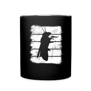 Croquis d’abeille - Mug uni - noir - Devant