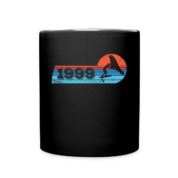 Wingfoil-Surfer Geburtstag Jahrgang 1999 geboren - Tasse einfarbig - Schwarz - Vorne