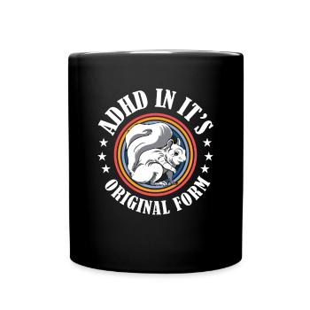 TDAH dans sa forme originale Cool Forest Animal Squi - Mug uni - noir - Devant