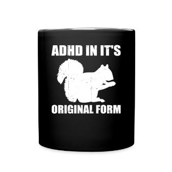 Animal Cool Forest TDAH dans sa forme originale Squi - Mug uni - noir - Devant