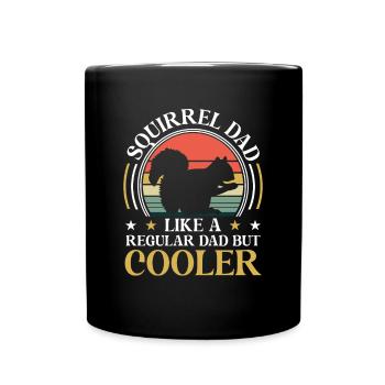 Funny Squirrel Dad Retro Men Vintage - Full Colour Mug - black - Front