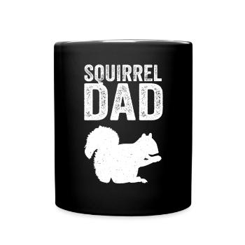 Forêt Animal Hommes Cool Écureuil Papa Père - Mug uni - noir - Devant
