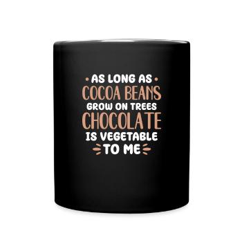 Chocolate Chocolate Food Cocoa Gift - Full Colour Mug - black - Front