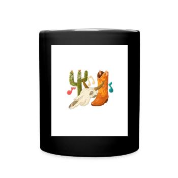 Cowboy Cowboy Boots Western Gift - Full Colour Mug - black - Front