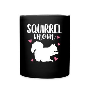 Squirrel Mom Mother's Day Women Rodent Forest Anim - Full Colour Mug - black - Front
