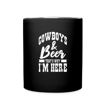 Cowboy Cowboy bottes Western cadeau - Mug uni - noir - Devant
