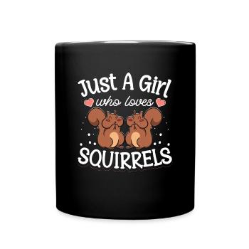 Drôle Juste Une Fille Qui Aime Les Écureuils Forêt Anima - Mug uni - noir - Devant