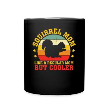 Retro Squirrel Mom Vintage Forest Animal Mother - Full Colour Mug - black - Front