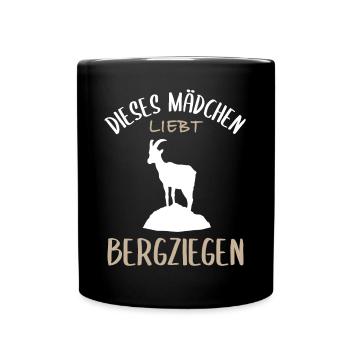 Mädchen und Bergziegen - Eine Liebe - Tasse einfarbig - Schwarz - Vorne