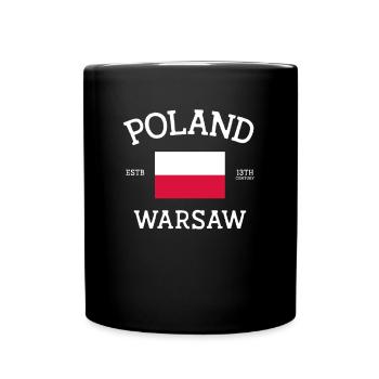 Pologne - Mug uni - noir - Devant