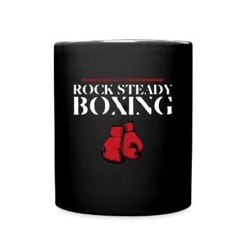 Rock Steady Boxhandschuhe mit einem höheren Zweck - Tasse einfarbig - Schwarz - Vorne
