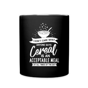 Müsli-Killer-Geschenk-Bowl-Box Frühstück - Tasse einfarbig - Schwarz - Vorne