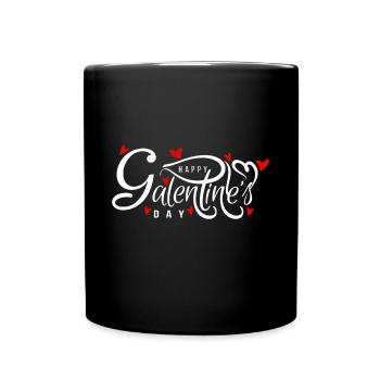 Galentine's Day Valentine's Day Female Friendship - Full Colour Mug - black - Front