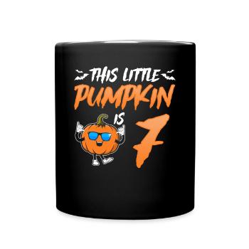 Cette petite citrouille a 7 ans - 7e anniversaire Hall - Mug uni - noir - Devant