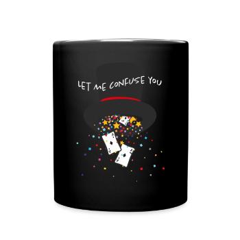 Illusionist Magic Show Card Magic Card Tricks - Full Colour Mug - black - Front