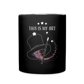 C’est mon art chapeau de sorcier illusionniste magicien de rue - Mug uni - noir - Devant