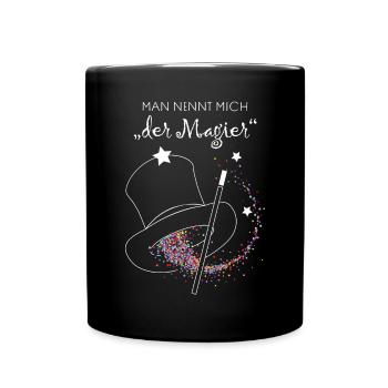 Magier Illusionist Straßenmagier Zaubershow - Tasse einfarbig - Schwarz - Vorne
