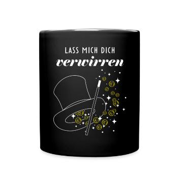 Zauberei Hobbyzauberer Zauberkünstler Zaubershow - Tasse einfarbig - Schwarz - Vorne
