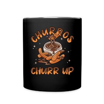 Churros Churr Up - Tasse einfarbig - Schwarz - Vorne