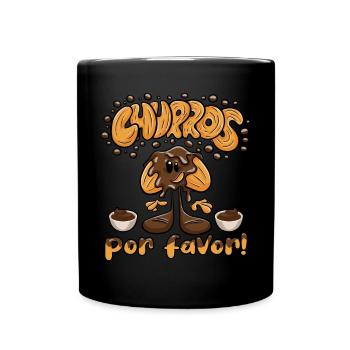 Churros Por Favor - Mug uni - noir - Devant
