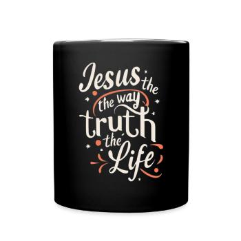 Jesus The Way Truth Living - Full Colour Mug - black - Front