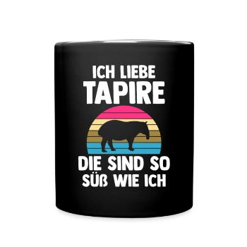 Tapir - Tasse einfarbig - Schwarz - Vorne