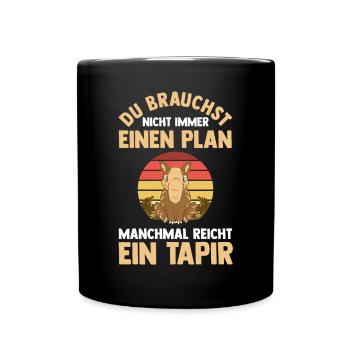 Tapir - Tasse einfarbig - Schwarz - Vorne