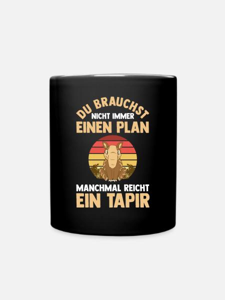 Tapir - Tasse einfarbig - Schwarz