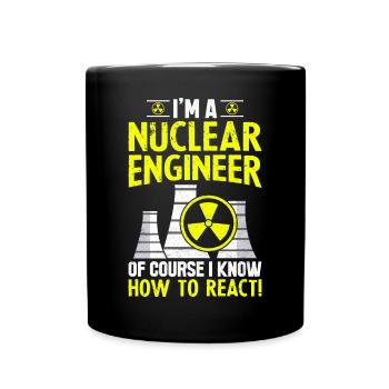 Funny Nuclear Power Plant - Full Colour Mug - black - Front