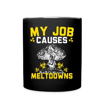 Nuclear Power Plant Nuclear Engineer - Full Colour Mug - black - Front