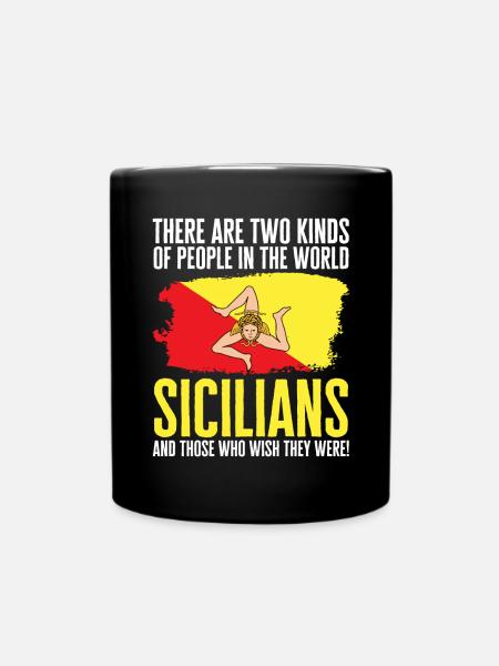 Sicile Drapeau Italie Sicile - Mug uni - noir