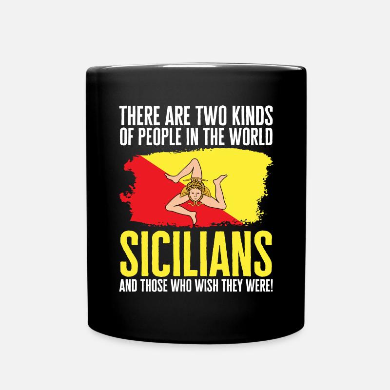 Sicile Drapeau Italie Sicile - Mug uni - noir