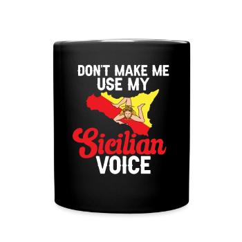 Sicile Drapeau Italie Sicile - Mug uni - noir - Devant