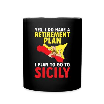 Sicily Flag Italy Sicily - Full Colour Mug - black - Front