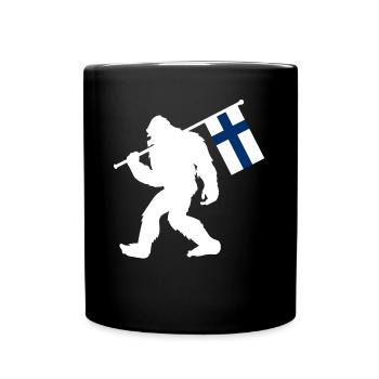 Finnland Bigfoot - Tasse einfarbig - Schwarz - Vorne