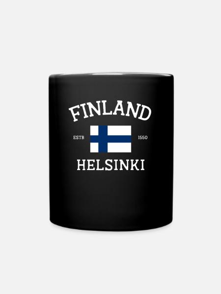 Finnland - Tasse einfarbig - Schwarz