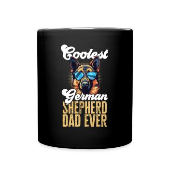 Dog Breed Coolest German Shepherd Dad Ever - Full Colour Mug - black - Front