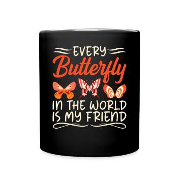 Butterfly Lover Gifts - Full Colour Mug - black - Front