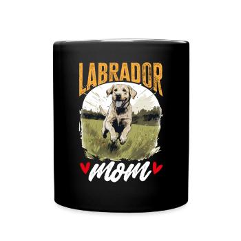 Labrador Dog Breed Pet - Labrador Mom - Tasse einfarbig - Schwarz - Vorne