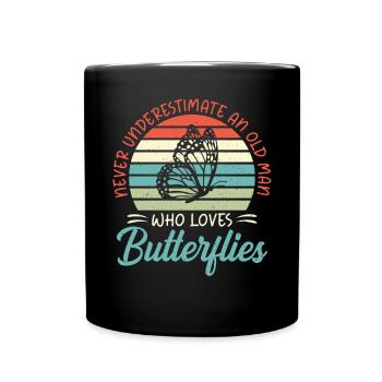 Butterfly Lover Gifts - Full Colour Mug - black - Front