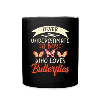 Butterfly Lover Gifts - Full Colour Mug - black - Front