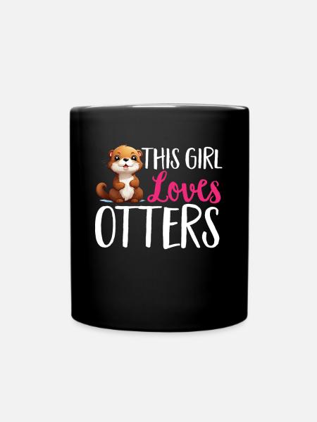 Loutre Animal Enfants & Adultes - Cette fille aime les loutres - Mug uni - noir