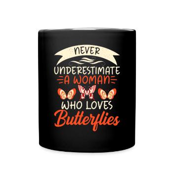 Butterfly Lover Gifts - Full Colour Mug - black - Front