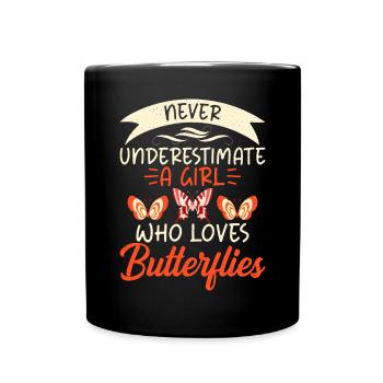 Butterfly Lover Gifts - Full Colour Mug - black - Front