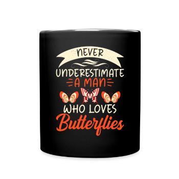 Butterfly Lover Gifts - Full Colour Mug - black - Front