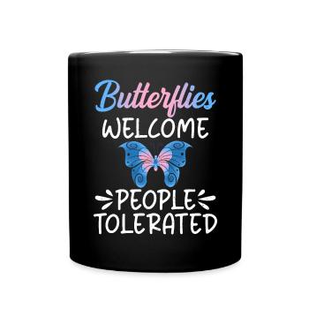Butterfly Lover Gifts - Full Colour Mug - black - Front