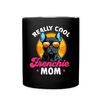 Bouledogue français race de chien vraiment cool papa Frenchie - Mug uni - noir - Devant