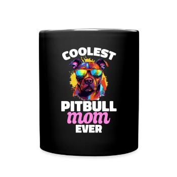 Pitbull Pittie - La maman Pitbull la plus cool de tous les temps - Mug uni - noir - Devant
