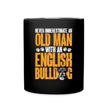 Amoureux des bouledogues anglais britanniques Ne sous-estimez jamais - Mug uni - noir - Devant